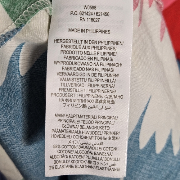 Boden Juniper Midi Dress Tropical Floral Colorful Sun Dress Size 14 R - Picture 9 of 9